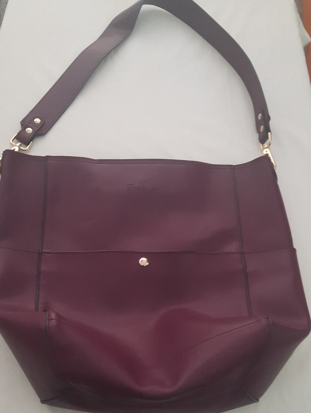 Deep Purple Shoulder Bucket Bag